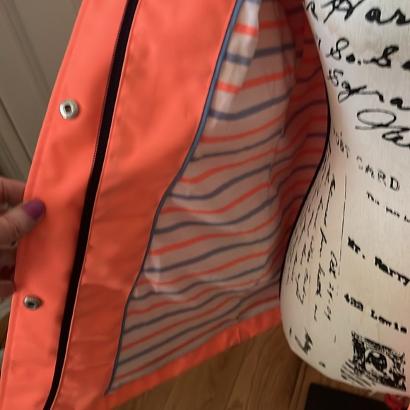 Joules Waterproof & Breathable Neon Orange Hooded jacket size 4 - Picture 10 of 12